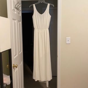 Cream Open Back Dress